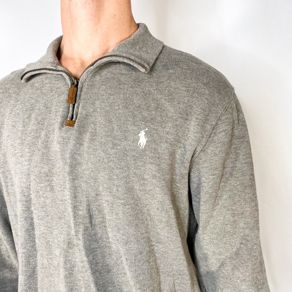 POLO RALPH LAUREN Rib 1/4 Zip Turtleneck Sweater - Picture 5 of 6